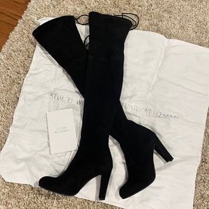 Stuart Weitzman Highland Over the Knee Boots Black Size 5.5